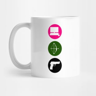 Team Arrow - Colorful Symbols - Weapons Mug
